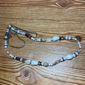 Chico’s neckless, white and silver color